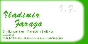 vladimir farago business card